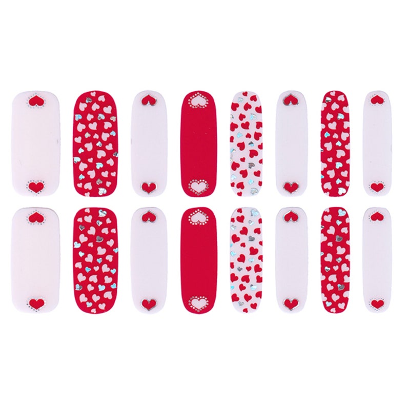 Pure Heart 45489 Zipkok® Gel Nail Strips for Kids 16 Nail Art Stickers in 8 Sizes Mini nail file included image 2