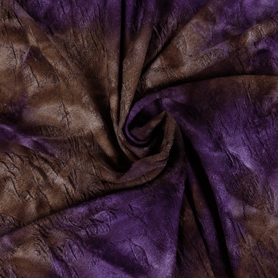 Flower Patterned Tie-dyed Knit Jacquard Fabric by the Yard, 54/56