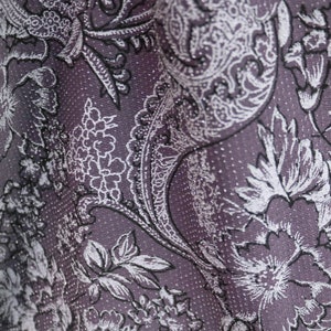 Purple Floral Nylon/Metallic/Spandex Knit Fabric with Puff by the Yard, 58-60&quot; Wide/YU-2984