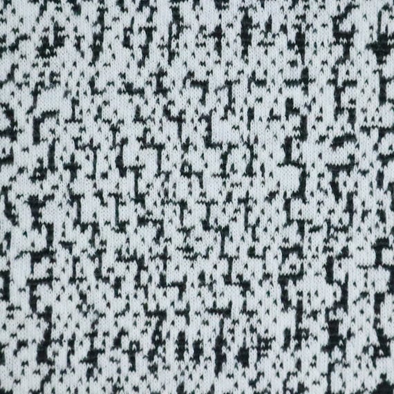 54/56" 270GSM Black and White Irregular Patterned Cotton/Polyester/Spandex Knit Jacquard Fabric by the Yard/YU-1924