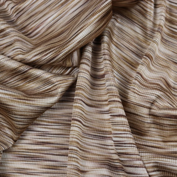 Brown Fabric by the Yard, 2-Way Stretch Space-Dyed Polyester/Spandex Knit, 50/51" Wide 220GSM/YK-2806