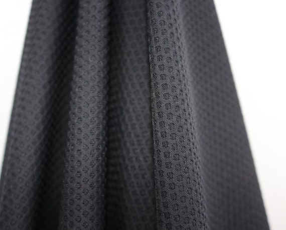 Mallory BLACK Polyester King Mesh Knit Fabric by the Yard - New