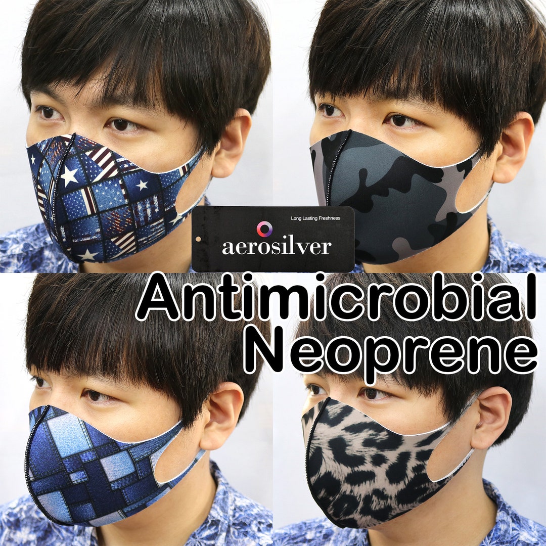 Face MASK - Printed 4 Patterns Anti-microbial Washable Digital Printed ...