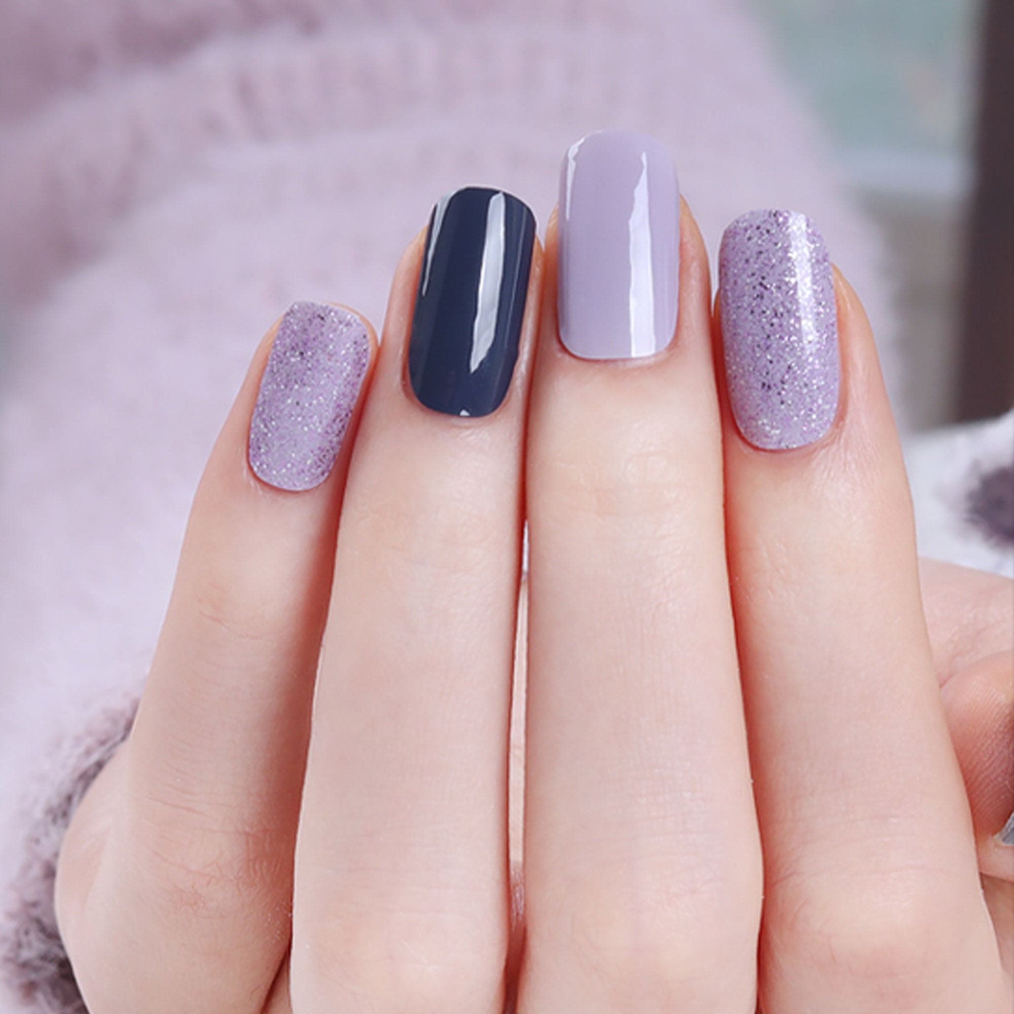 Ash Lavender 45909 - Zipkok® Gel Nail Strips 20 Nail Art Stickers