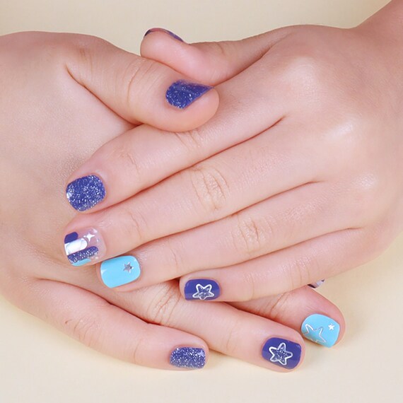 Rainbow Melody 45914 Zipkok Gel Nail Strips for Kids 16 Nail Art