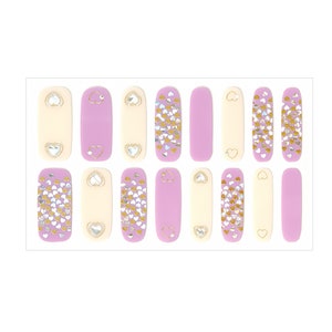 Heart Sugar 45912 Zipkok® Gel Nail Strips for Kids 16 Nail Art Stickers in 8 Sizes Mini nail file included image 3