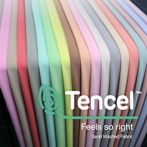 TENCEL/Polyester, 160GSM, Ultra-soft-touch, Silky Sand Washed Knit Fabric by the Yard 58-60&quot; Wide/YU-2689
