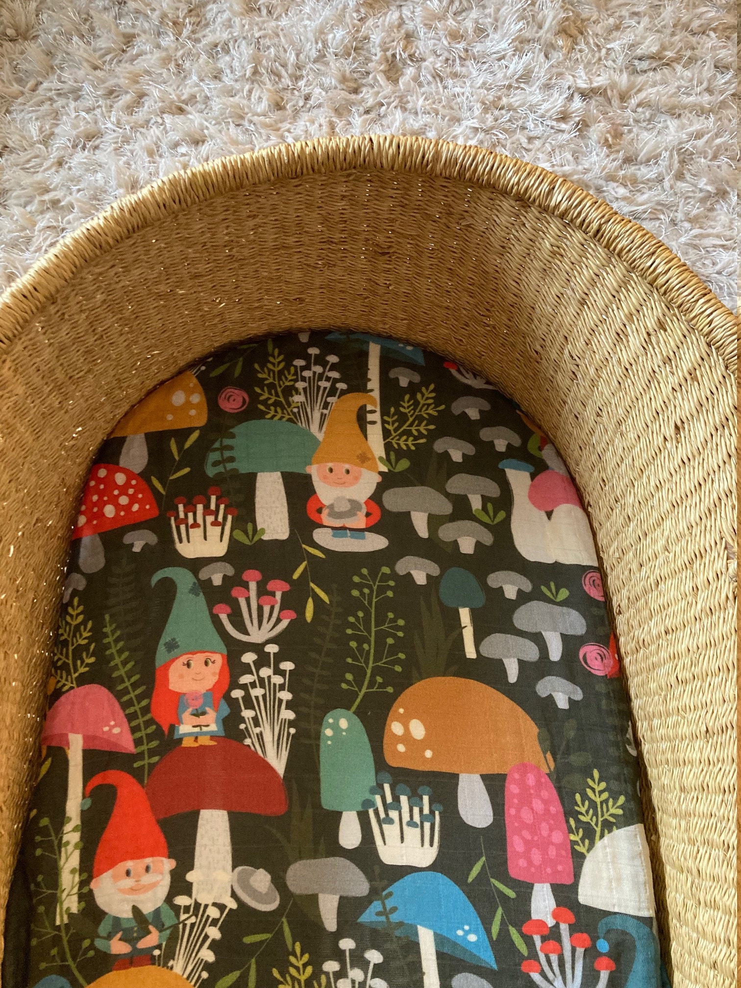 Gnome Crib Sheets Muslin Swaddles Changing Pad Covers Etsy