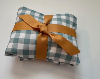 Baby Boy Crib Sheets, Light Blue Gingham, Mini Crib Sheets, Changing Pad Covers, Pillowcases, Baby Girl/Toddler Gift