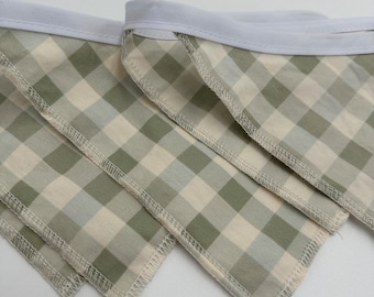 Babyshowerversieringen Genderneutraal - Slinger - saliegroene gingangstof
