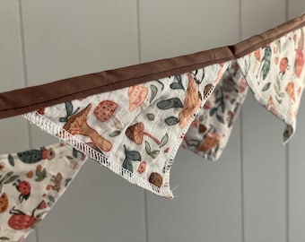 Woodland Nursery Decor, Woodland Gender Neutral Baby Shower Decor, Fabric Bunting
