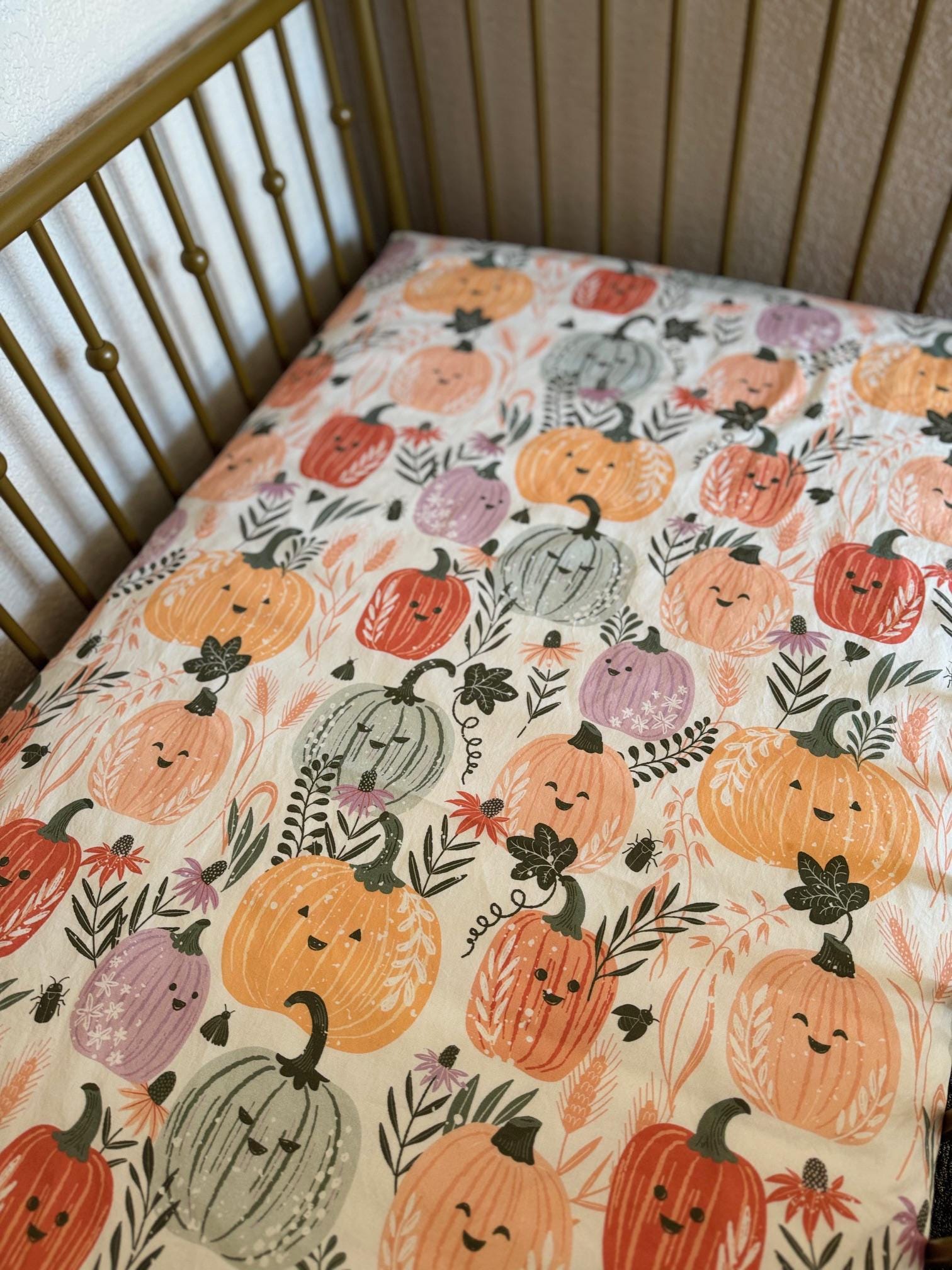 Pumpkin Crib Sheet Etsy Australia
