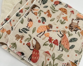 Babytvättlappar, Muslin, Återanvändbara våtservetter, Nyföddpresent, Babyprodukter, Set om 4