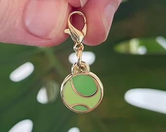Mini Enamel Tennis Ball Dog Charm: Gold-Plated Pet Collar Accessory