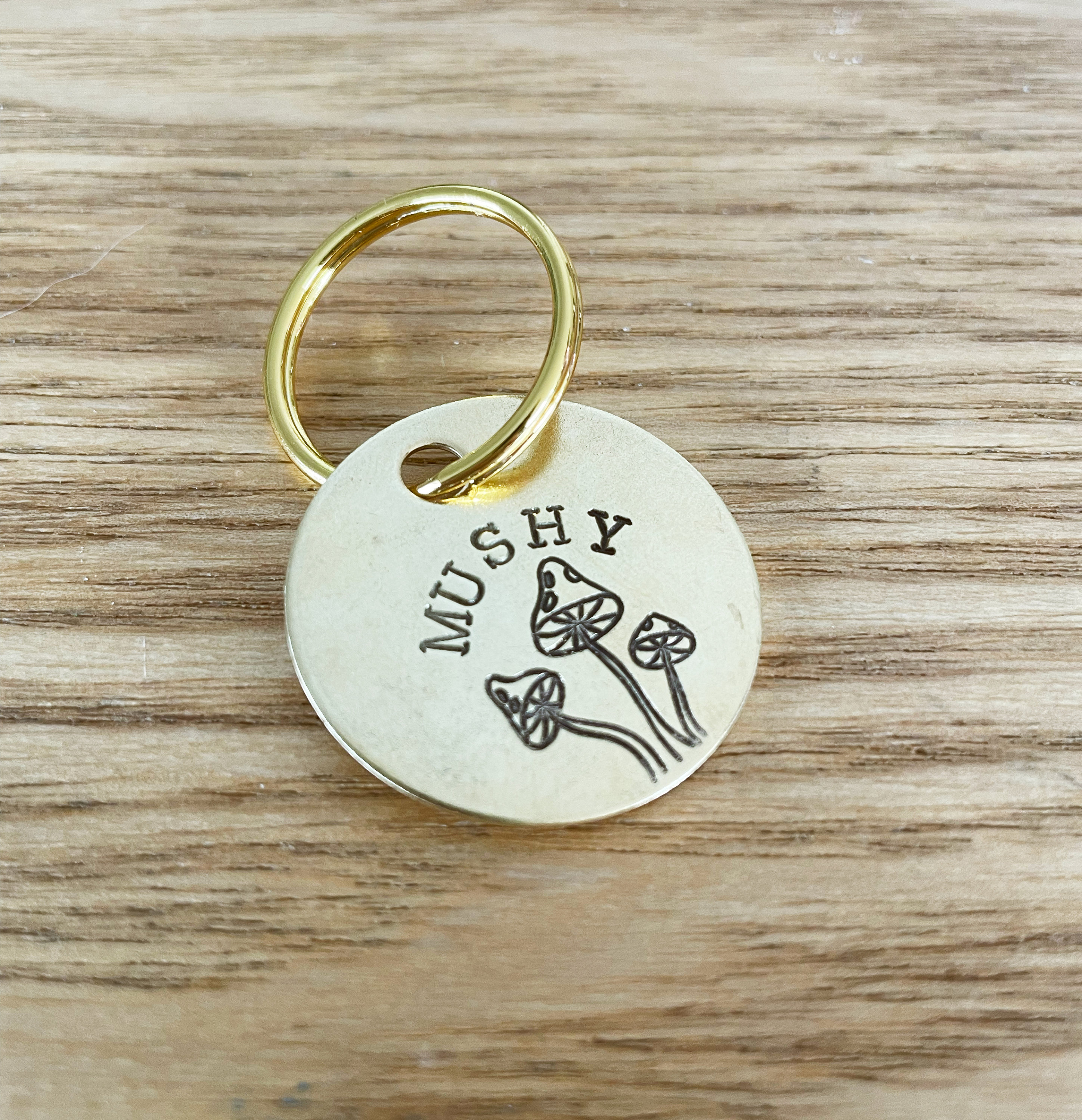 Custom Hand Stamped Dog Tags Gold Handmade Engraved Design Etsy Australia