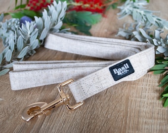 Hemp Dog Leash: Durable Fabric Lead with Rose Gold Clip