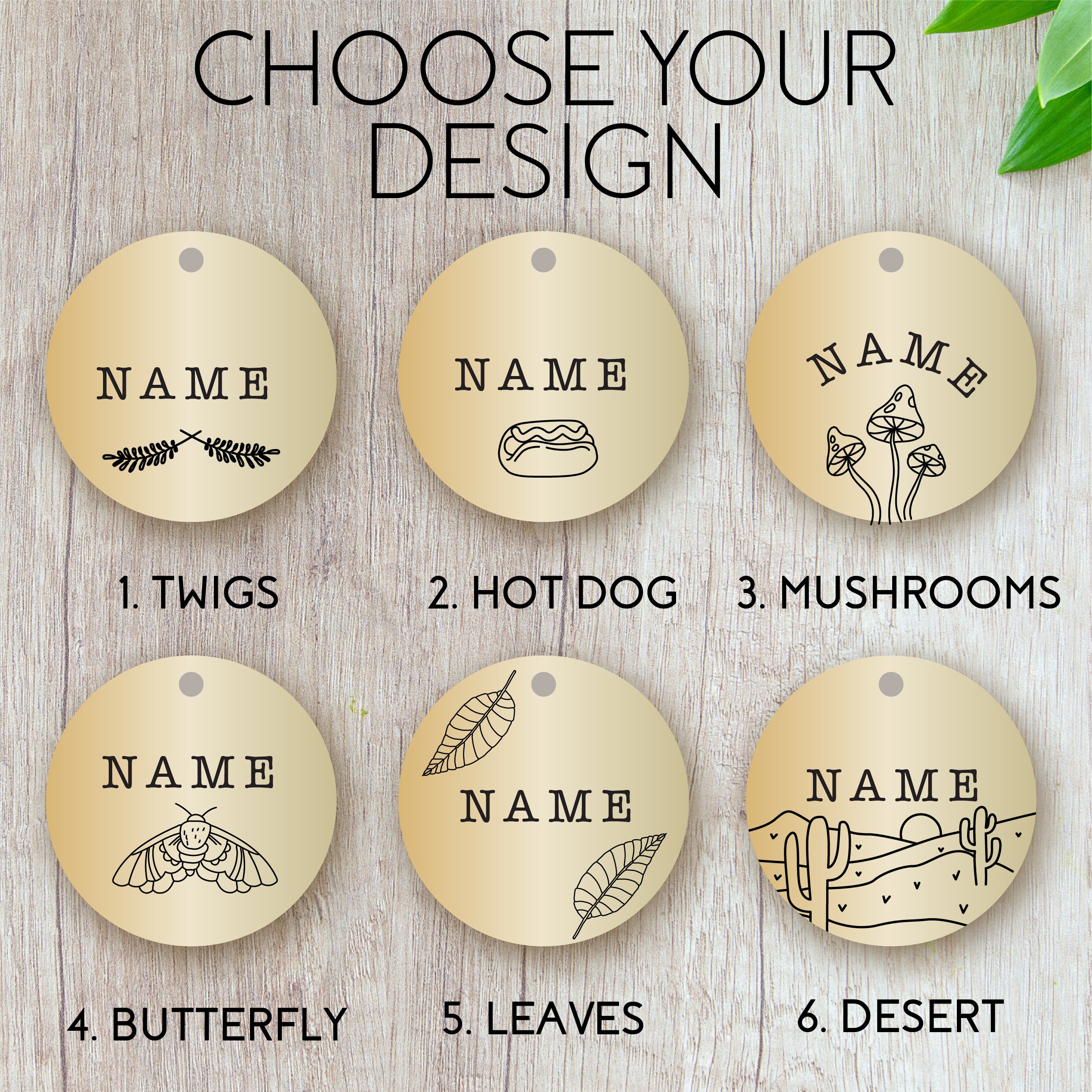 Custom Hand Stamped Dog Tags Gold Handmade Engraved Design Etsy Australia