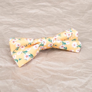 Floral Dog Bow Tie - Flower Organic Nature Pattern Dog Bowtie