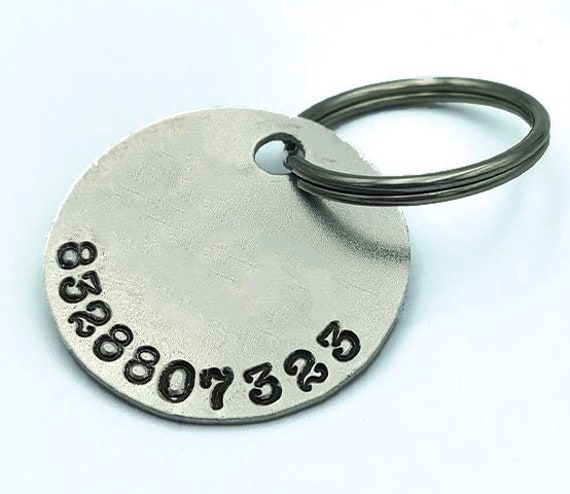 silver 950【1枚組】dog tag handmade Custom Hand Stamped Dog Tags - Silver Handmade Engraved