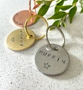 PREMIUM Large 2mm Thick "Forever" Dog Tags - Durable Hand Stamped Pet Id Tag - Metal Circle Tag product logo