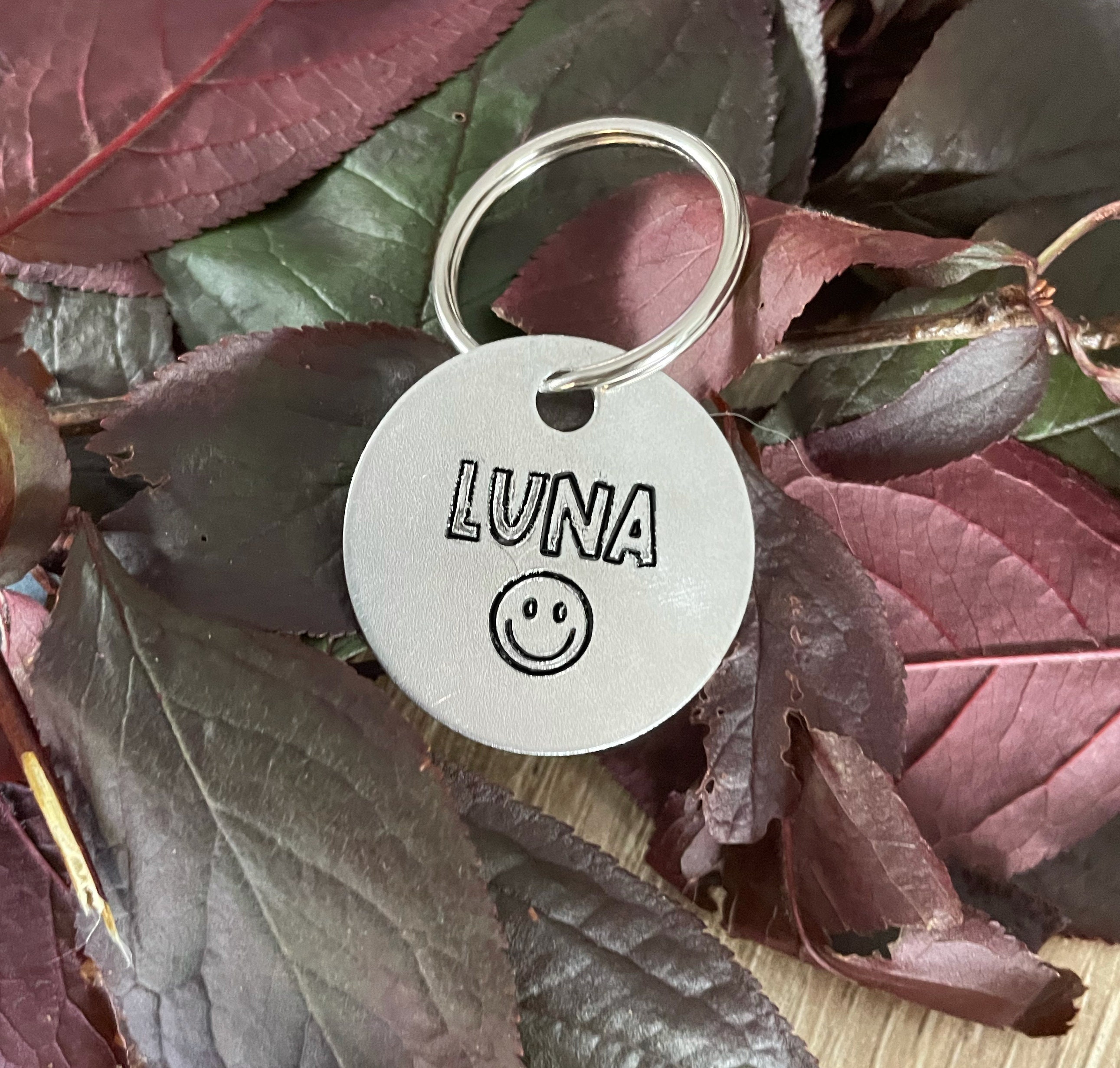 Engraved Pet Tags - Simple Design Dog Id Tag - Brass Copper