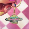 Saturn Enamel Pet Tag: Engraved Dog Cat ID product logo