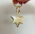 Lil' Sheriff Enamel Pet Tag: Engraved Dog Cat ID product logo