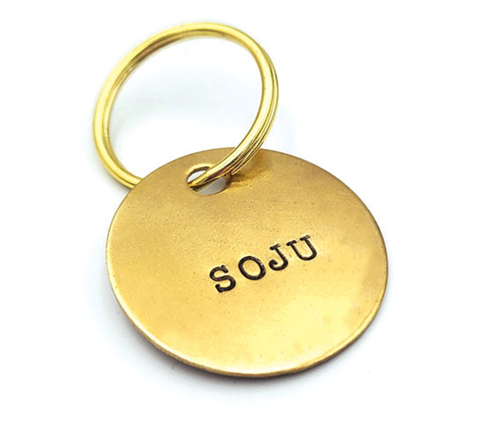 Custom Hand Stamped Dog Tags Gold Handmade Engraved Etsy