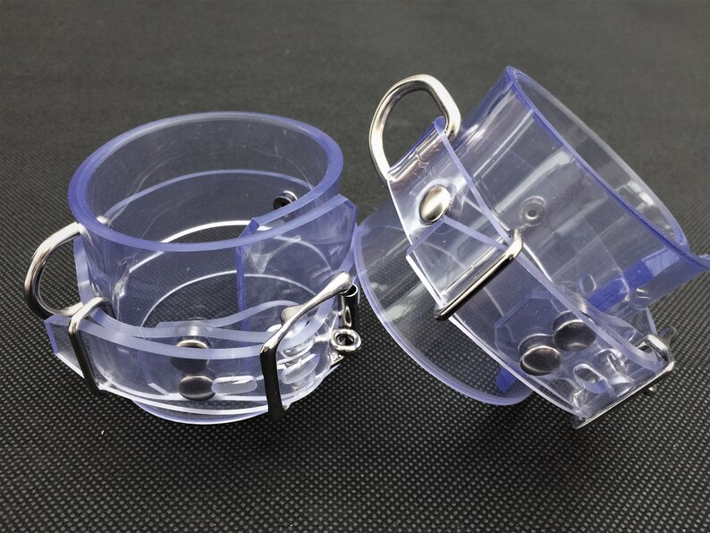 Handmade Clear PVC Lockable Wrist Restraint Cuffs - Etsy UK