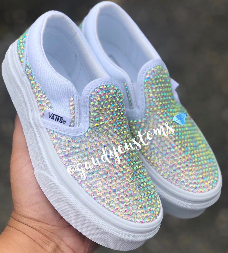 Big Kids Full Bling Vans Etsy