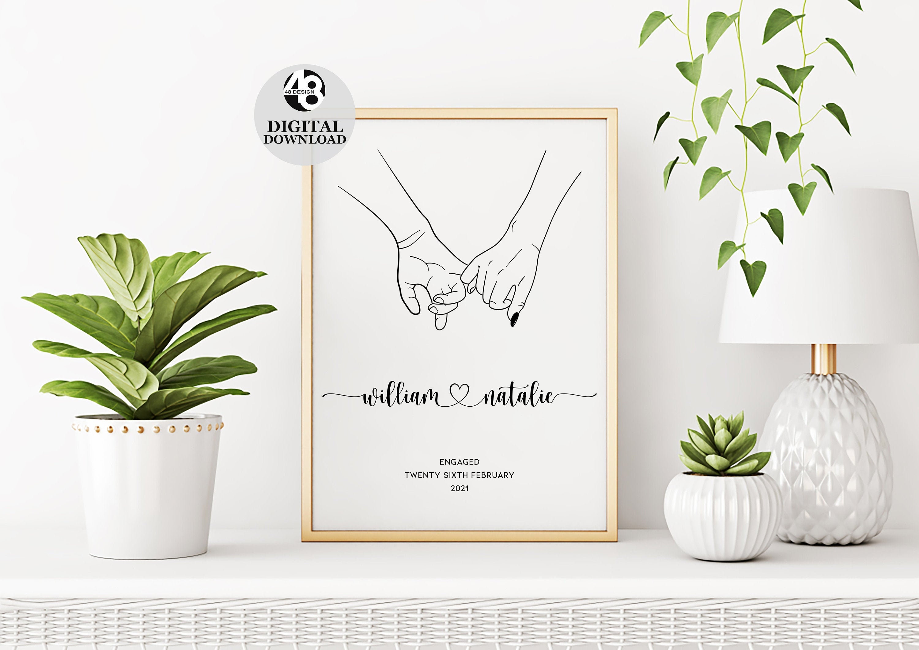 Buy Couple Name Wall Art Bedroom Wall Art Couple Holding Hands Online