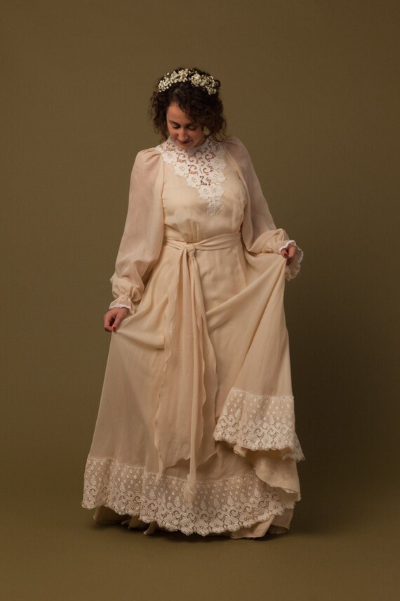 Wedding dress wedding dress dress vintage BOHO 70s