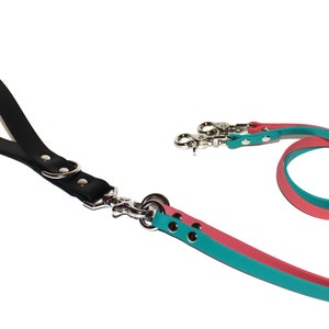 double leash, 2 dog leash, double dog leash, multiple dog leash, multi leash, tangle free leash, biothane leash, vegan leather leash