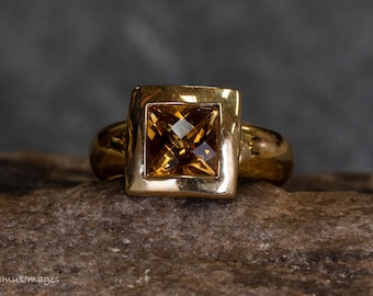 14k Yellow Gold Citrine Ring