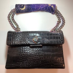 Funda acolchada para correa de bolso, bolso bandolera, cojín para hombro, protector de cuello reutilizable, almohadilla de algodón lavable ajustable, negro y azul
