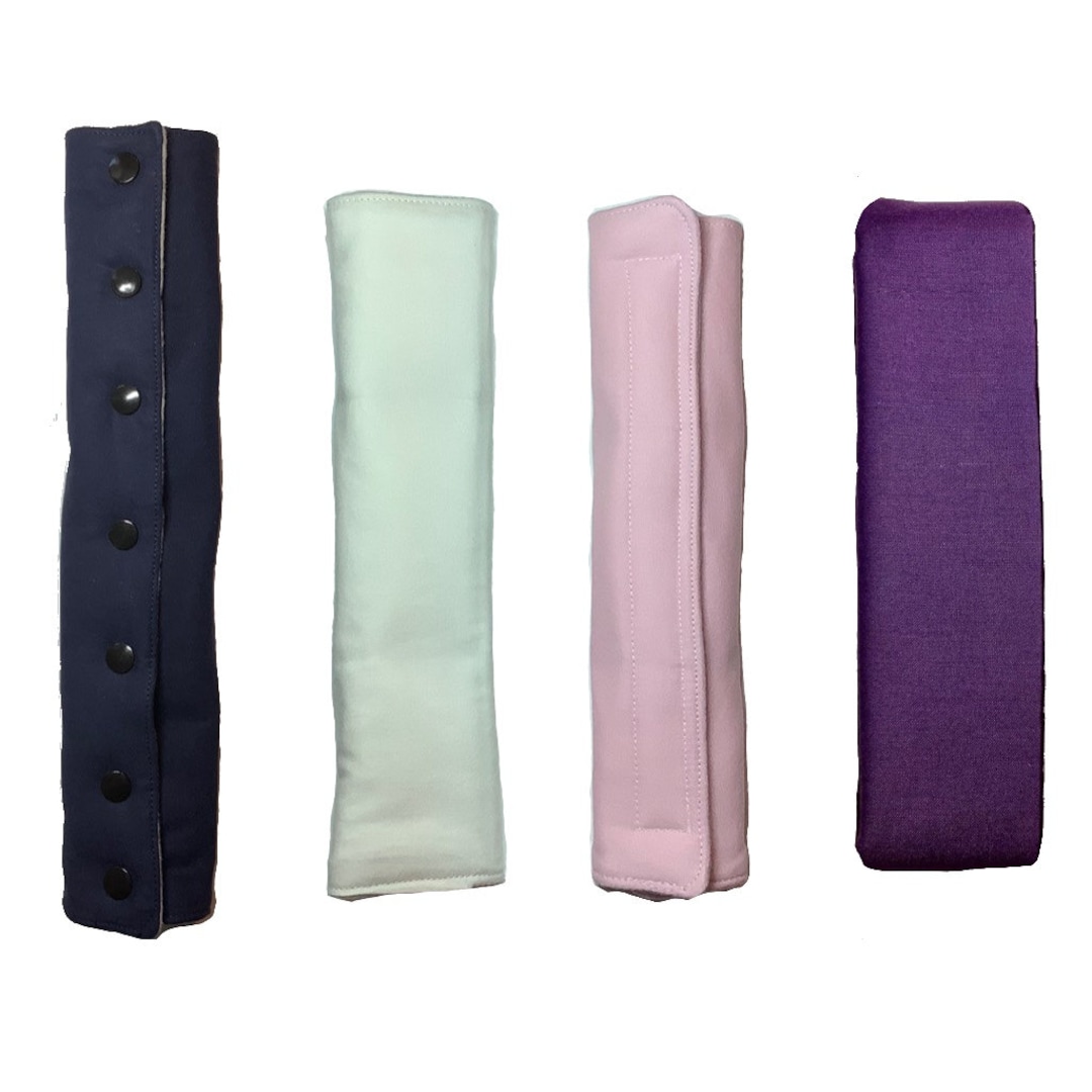 Snap Purse Strap Cover, Solid Plain No Snag, Padded Washable Cotton