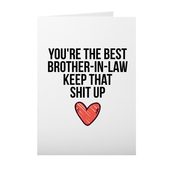 Funny Brother in Law Christmas Card Etsy