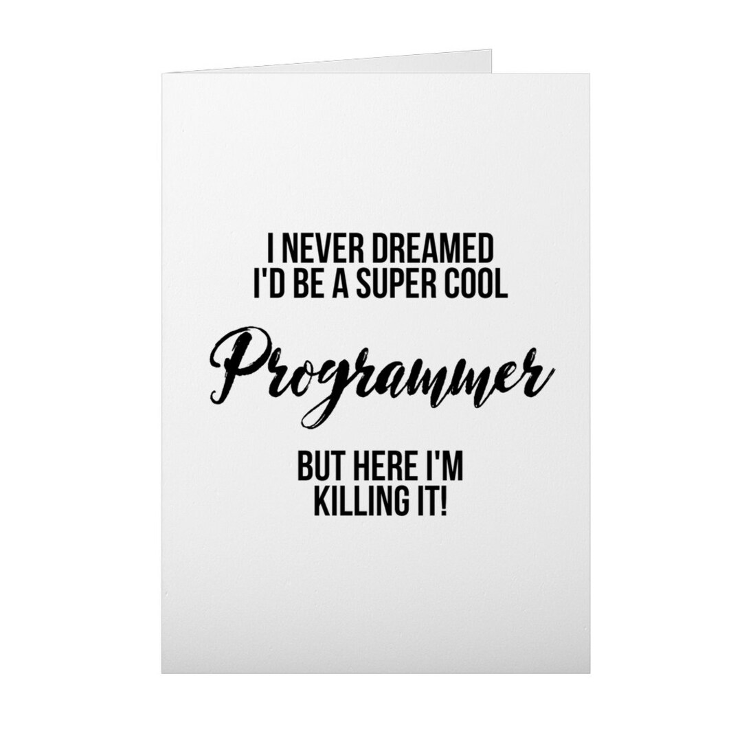 Programmer Card, Programmer Gift, Card for Programmer, Funny Programmer ...