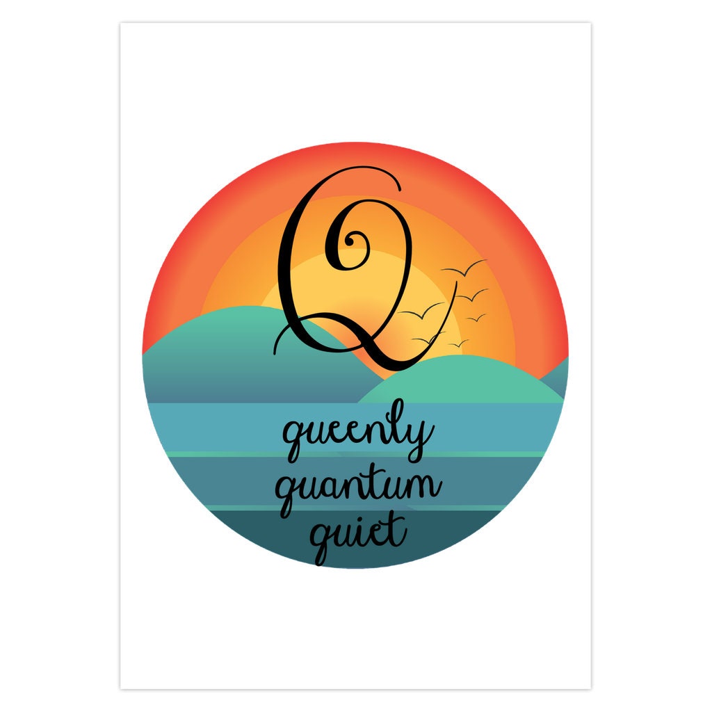 Letter Q Card Letter Q Gift Card With Letter Q Initial Q - Etsy