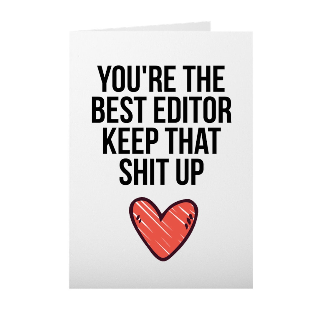 Editor Card Editor Gift Card for Editor Gift for Editor Etsy