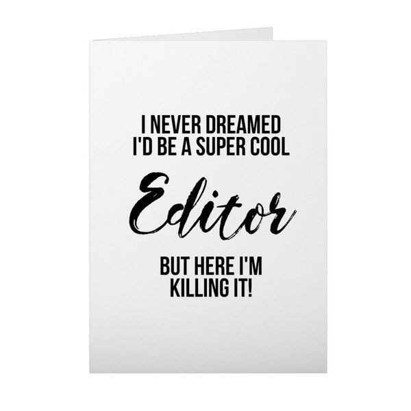 Editor Card, Editor Gift, Card for Editor, Gift For Editor, Funny Editor Gift, Funny Editor Card, Editor Christmas Gift, Editor Birthday