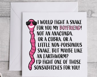 Boyfriend Card, Boyfriend Gift, Card for Boyfriend, Gift for Boyfriend, Boyfriend Birthday Card, Funny Boyfriend Card, for Boyfriend, 12