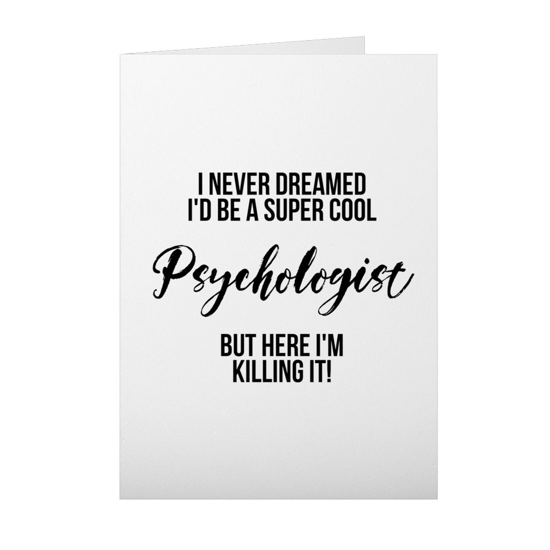Psychologist Card Psychologist Gift Card for Psychologist Etsy UK