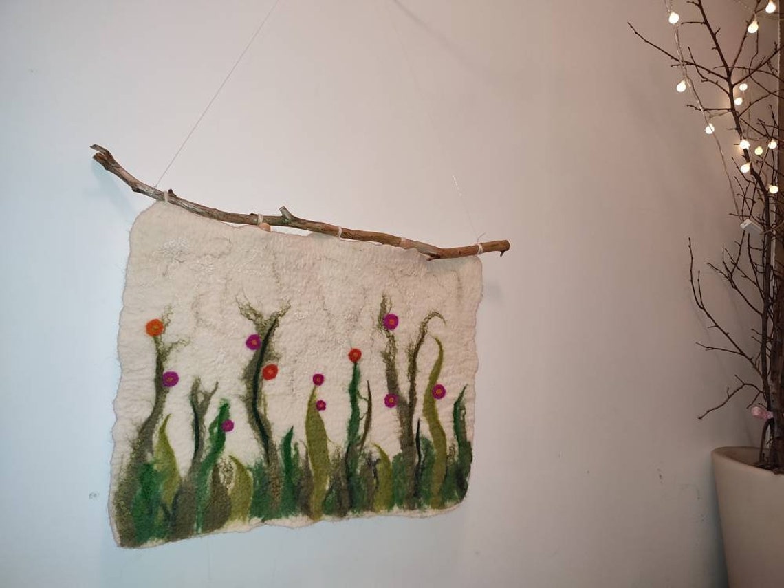 Wool Painting Felted Wall Art Felted Wall Decor Textile Etsy