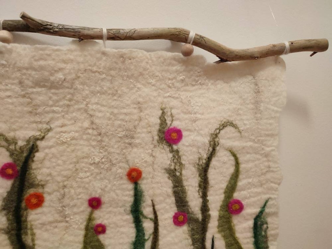 Wool Painting, Felted Wall Art, Felted Wall Decor, Textile Wall Hanging