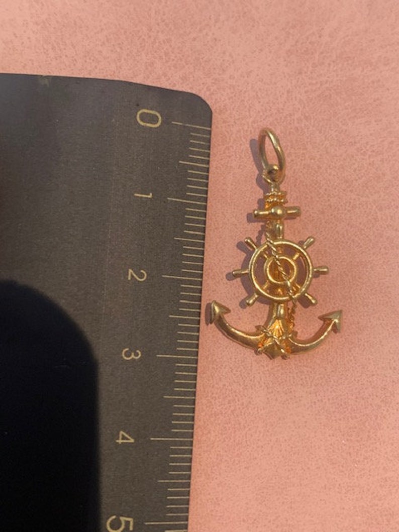 Ultimate 22ct Gold Vintage Anchor Pendant Etsy