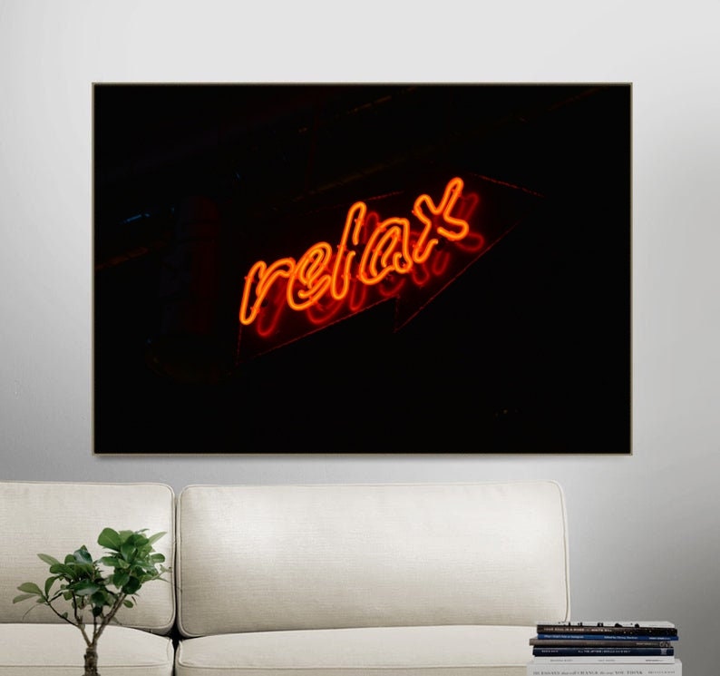 Neon lights neon sign neon poster bedroom poster office Etsy