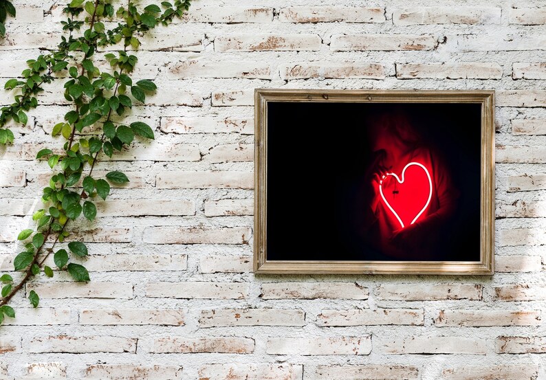 Neon Love Print Bedroom Prints Neon quote poster Neon Sign Print Neon Wall Art Living Room Prints Bathroom Print Neon Quote Print
