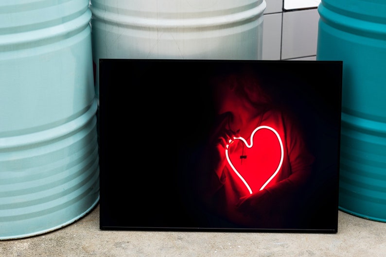 Neon Love Print Bedroom Prints Neon quote poster Neon Sign Print Neon Wall Art Living Room Prints Bathroom Print Neon Quote Print