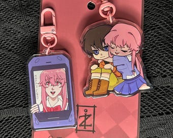 Future Diary Anime Keychain (2.5 inch Epoxy)